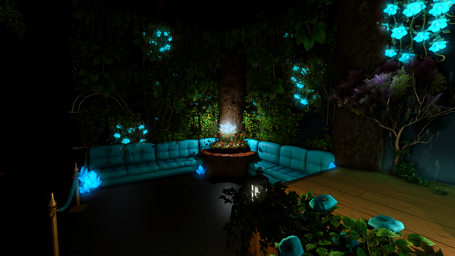 The VIP area of the Stardust Grove, offering an exclusive and luxurious experience.